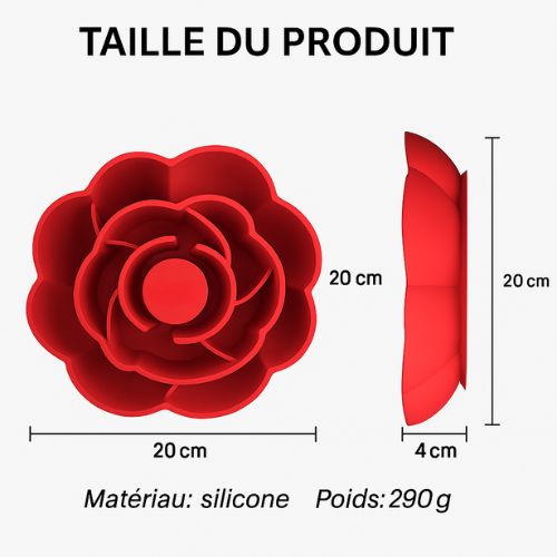 Gamelle Anti Glouton Fleur en Silicone – Chien & Chat