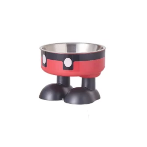 Gamelle Surélevée pour Chien & Chat – Pieds Stables et Bol Inox Design-rouge