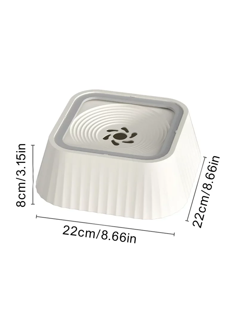 Petite fontaine à eau chien automatique anti-éclaboussures - blanche