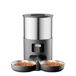 Distributeur de Croquettes Automatique 4.5L – Bouton Manuel