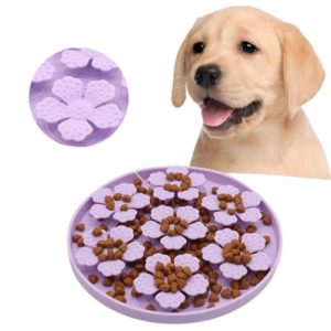 Gamelle Anti Glouton Fleur en Silicone – Ralentit l’Alimentation