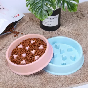 Gamelle Anti Glouton Design Cœur en Silicone