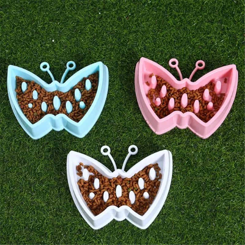 Gamelle Anti Glouton Forme Papillon en Silicone