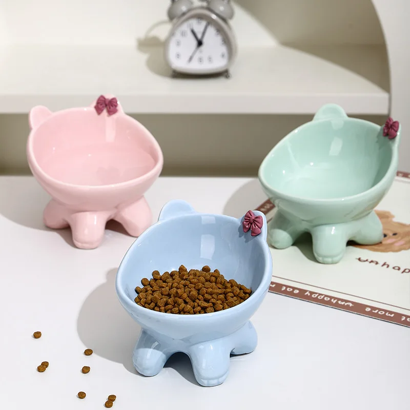Gamelle Chat Surélevée en Céramique Élégante
