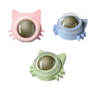 Boule à Herbe à Chat Murale – Jouet Léchable Relaxant
