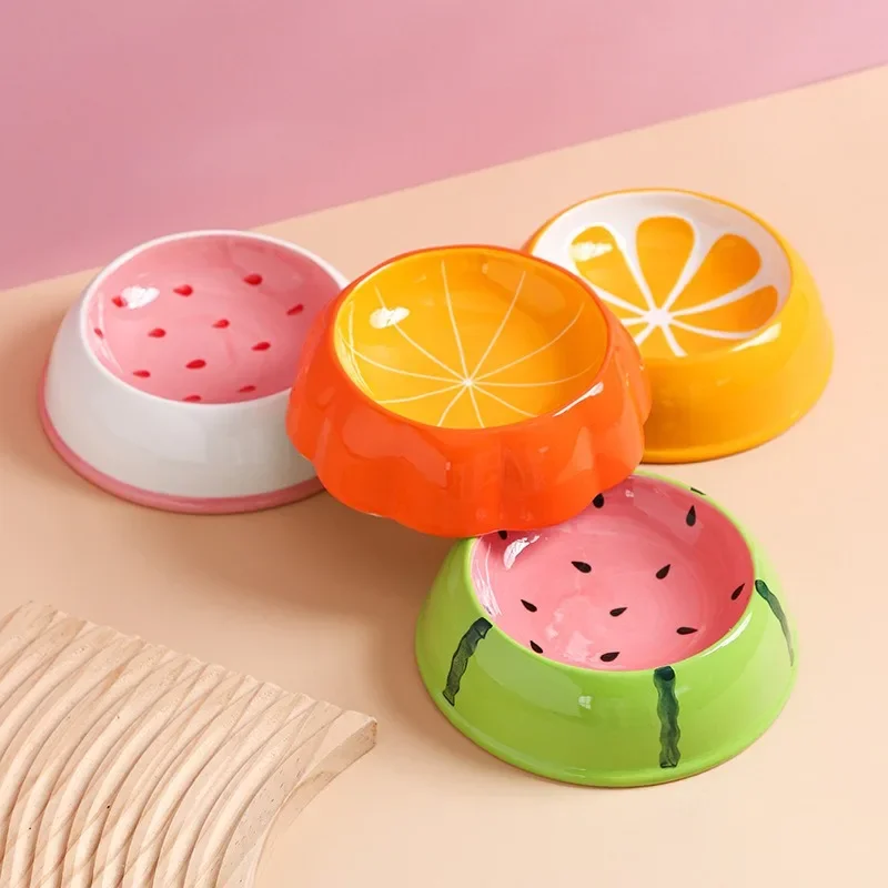 Gamelle chat fruitée en céramique – design fun et vitaminé