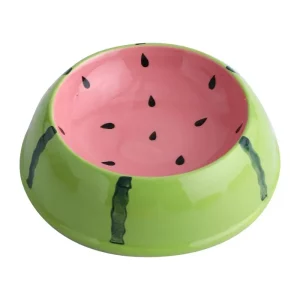 Gamelle chat fruitée en céramique – design fun et vitaminé-pastèque
