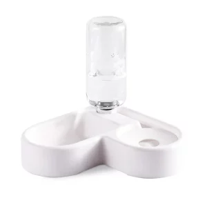 Gamelle d’angle 2-en-1 nourriture et eau automatique