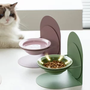 Gamelle Chat Surélevée Murale – Bol Céramique Amovible Réglable en Hauteur