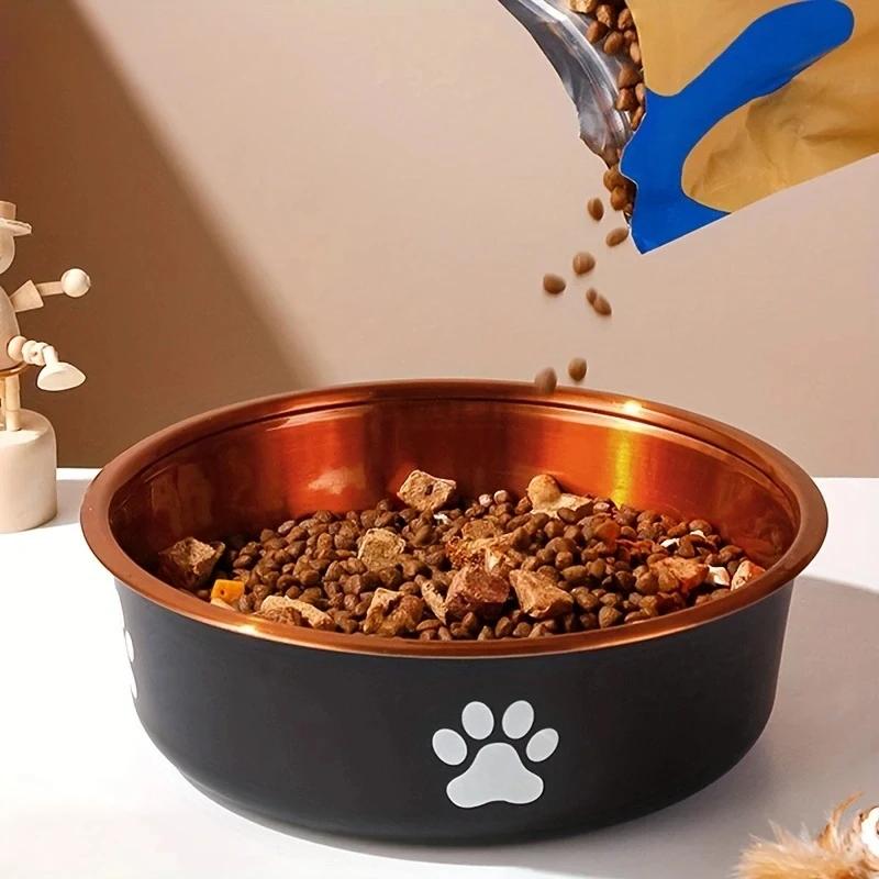 Gamelle Chien en Acier Inoxydable Antidérapante – Design Élégant Or - bronze