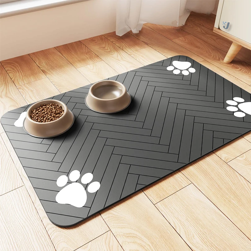 Tapis Gamelle Chien en Caoutchouc Imperméable – Modèle L